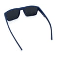 thumbnail image 5 of SA106 Wraparound Sport Sunglasses for Men UV400 Lightweight Rectangular Matte Navy Frame - Black Lens, 5 of 6