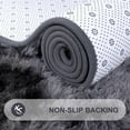 thumbnail image 4 of Noahas Fluffy Area Rug for Living Room Bedroom, 4 x 6 Tie-Dyed Dark Grey Rug Fuzzy Non-Slip Modern Carpet Ultra Soft Faux Fur Rugs for Dorm Kids Room Home Decor, 4 of 7
