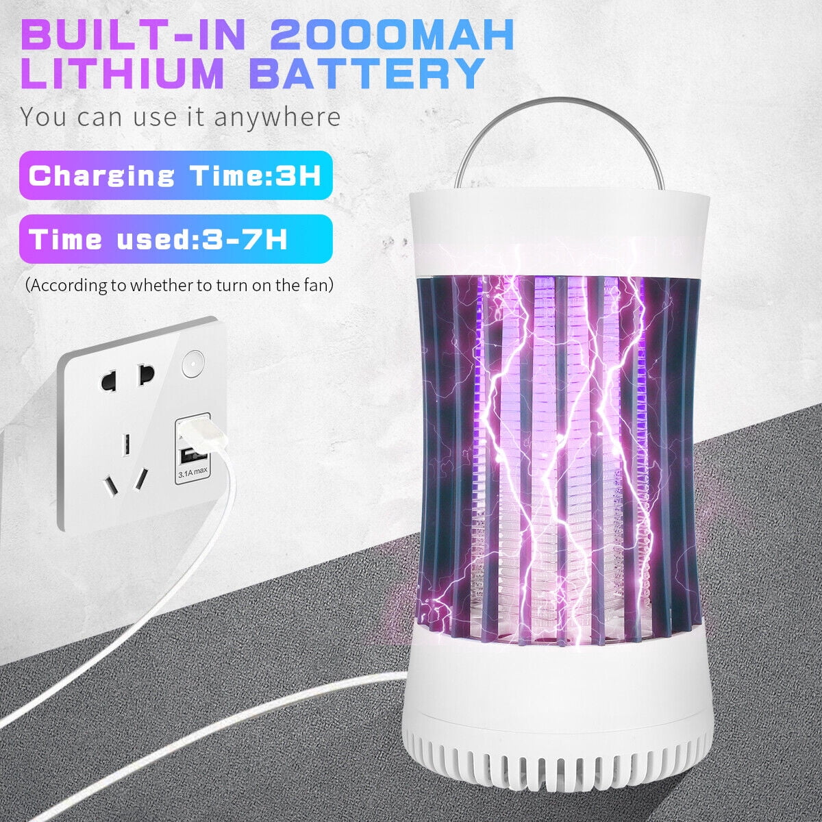 AICase Electric Insect Killer Zapper Mosquito Killer Lamp LED Light Fly Bug Trap