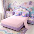 thumbnail image 3 of Manfei Magical Axolotl 7-Piece Twin Bedding,Ocean Amphibian Print Bedding Comforter Set,Pink Reversible, 3 of 7