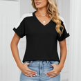 thumbnail image 4 of XuJwPNcy Womens T Shirts Short Sleeve V Neck Tops with Fashion Summer Soft Casual Comfy Outfits Clothes, 4 of 7