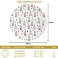 thumbnail image 3 of Easter and Gnomes White Pattern Round Tablecloth 60", Wrinkle-Resistant Wipeable Cover for Kitchen, Dining, Picnic & Patio, 3 of 6