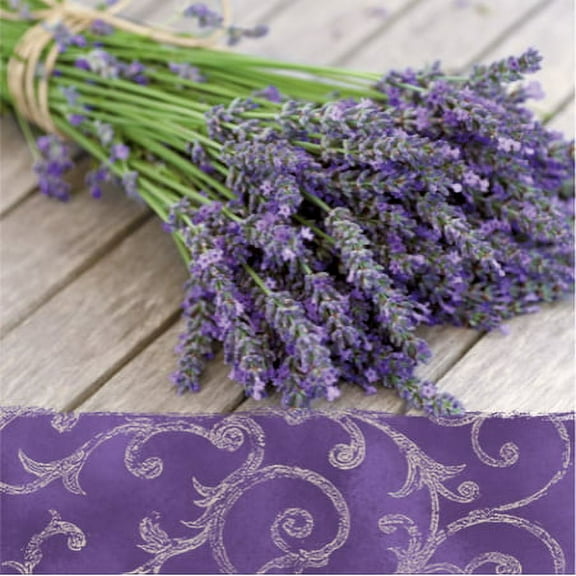 Lavender Bouquet - Decorative Floral Lunch Paper Napkins 100pcs - Perfect for Decoupage, Party, Birthday, Special Occasions, Weddings