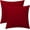 Bright Red, variant on Cterwk Pack of 2 Velvet Decorative Throw Pillow Covers Soft Solid Square Cushion Cover Pillow for Living Room, Bedroom, Office, 16 x 16 inches