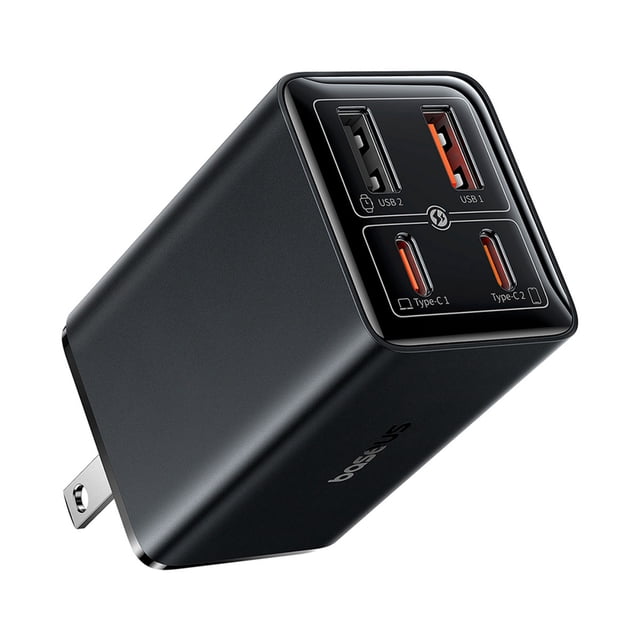 Cargador Baseus 65W GaN 6 Pro Carga Rápida 4 Puertos con Cable 1m