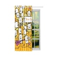 thumbnail image 2 of MKHERT Cartoon People and Music Window Curtain Living Room,Bedroom Window Drapes 52x84 inch, 2 of 3