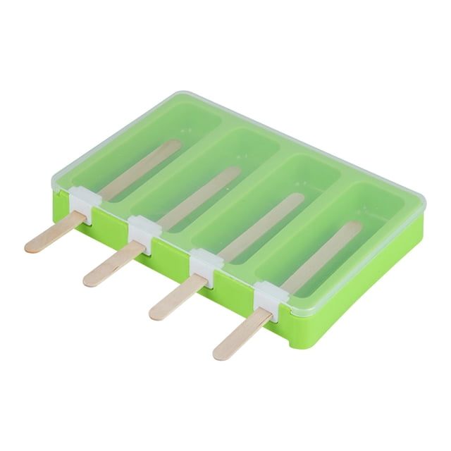 Cubo Molde de Hielo 2025 Nueva Máquina de Helado, Molde de Helado, Caja de Hielo, Pequeña Nevera Del Hogar, Fácil Liberación Molde de Helado, Cubierta Bandeja de Hielo Pequeño Soporte de Nevera
