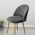 thumbnail image 4 of Billuyoard Funda para silla de comedor elástica y elástica, 2 piezas, para salas de estar seguras y elegantes, fundas para sillón Decoración del hogar Gris plateado, 4 of 6