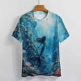 thumbnail image 3 of Mermaid Glitter Fish Scale Girls Women's T-Shirt Short Sleeve T Shirts Tops Tee Ladies Loose T, 3 of 6