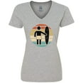 thumbnail image 3 of Inktastic Surfing Gift for Surfer Women's V-Neck T-Shirt, 3 of 5