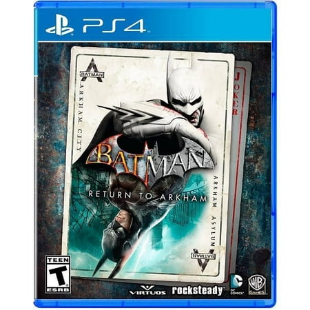 Batman: Return to Arkham [PlayStation 4] Get Batman: Return to Arkham from Warner Bros. Interactive Entertainment for the Sony PS4 and experience two of the most critically acclaimed titles of the last generation - Batman: Arkham Asylum and Batman: Arkham City  with fully remastered and updated visuals. Batman: Return to Arkham includes the comprehensive versions of both games and includes all previously released additional content. Features: Rebuilt from the ground up for next-gen brand new engine utilizing ue4 (unreal engine 4 0). Incredible value for mass gamers and Arkham fans alike  includes all previously released DLC and bonus packs. The definitive versions of the Arkham story leading into the epic finale of Arkham knight. See the ENTIRE PlayStation Collection!