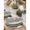 thumbnail image 5 of Beige Gray Dandelion Cloth Napkins Set of 6 Reusable Dinner Napkins, Farmhouse Botanical Blossom Cocktail Napkin Washable Table Napkins for Wedding/Holiday Party/Baby Shower 20"x20", 5 of 7