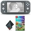 Nintendo Switch Lite (Gray) Gaming Console with Miitopia and Cleaning Cloth