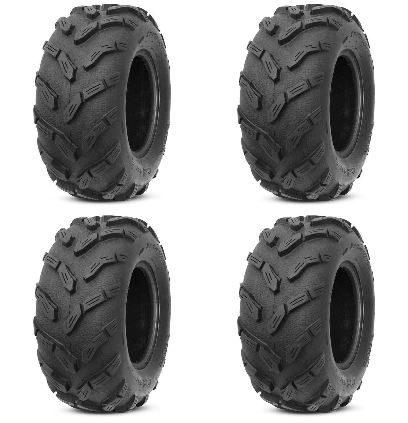 Set of 4 ATV QUADBOSS Tires (QBT671 26x1012 Front/Rear)