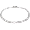 thumbnail image 4 of PORI JEWELERS 925 Sterling Silver 4mm Charm Link Chain Anklet - Available in Silver or Yellow 9", 4 of 7