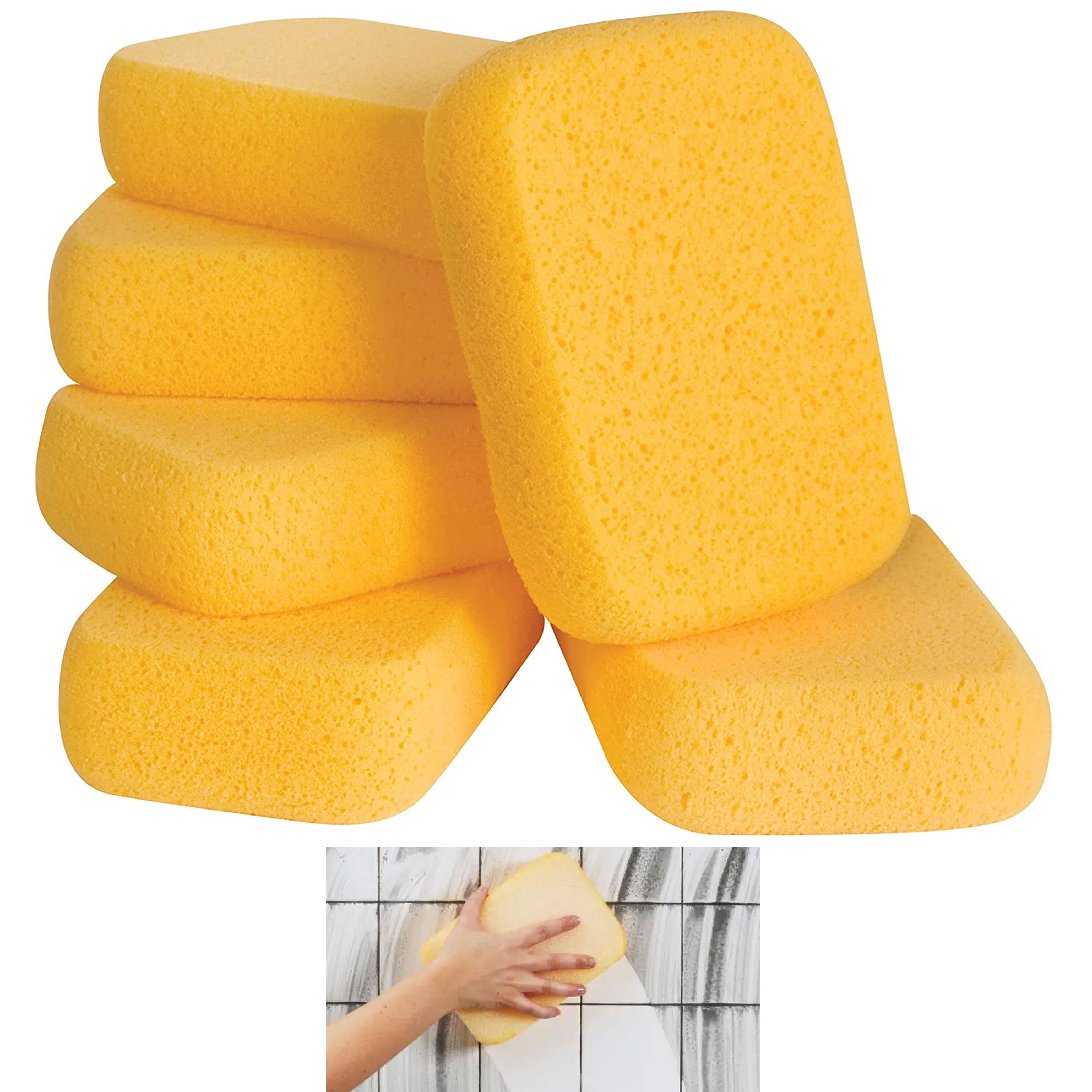 6 Premium Grade Sponge Eraser Clean Extra Large Car Wash Foam Sponges Absorbent