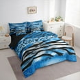 thumbnail image 3 of Castle Fairy Zebra Cheetah Print Bedding Comforter Set,Abstract Gradient King Bedding Sets, 3 of 8