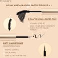 thumbnail image 4 of FOCALLURE Mascara & Eyeliner 2 en 1 Résistant à L\'eau Résistant à la Transpiration Longue Durée Allongeant Maquillage des Yeux, 4 of 8