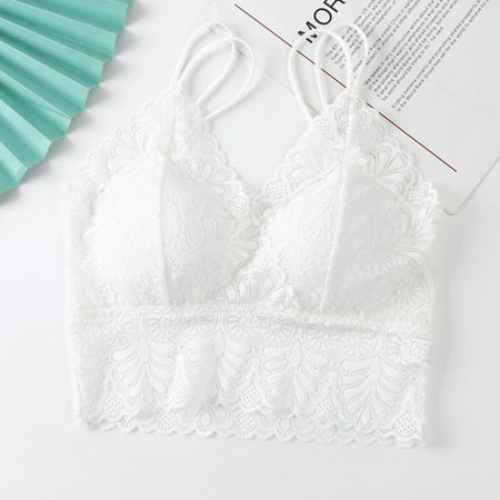 

Yuelianxi Women Bra Fashion Bra Top Solid Vest Lace Seamless Breathable Push Up Top Underwe