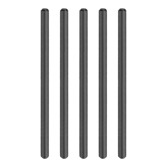 5Pack 5mm x 100mm Dowel Pins, 304 Stainless Steel Cylindrical Shelf Support Pegs Chamfered End Pin Rod Fasten Elements Metal Shelf Pegs, Black