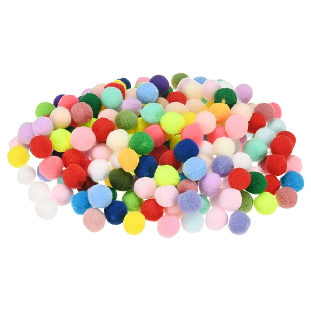 Uxcell Paquete de 500 Pompones para Manualidades, 0.59" (15mm) Serie de Colores Mixtos de Poliéster Suaves y Esponjosos