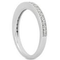 thumbnail image 2 of 14k White Gold Pave Diamond Milgrain Wedding Ring Band Set 1/2 SZ 5.5, 2 of 3