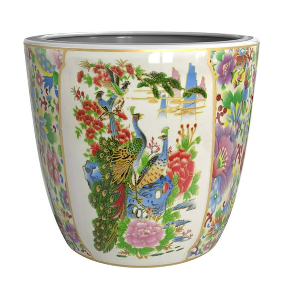 10" Planter - Satsuma Peacock