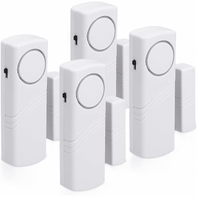 Door And Window Alarm - Set Of 4x Wireless Anti-intrusion Alarm - Home Security Against Burglary - Magnetic Operation