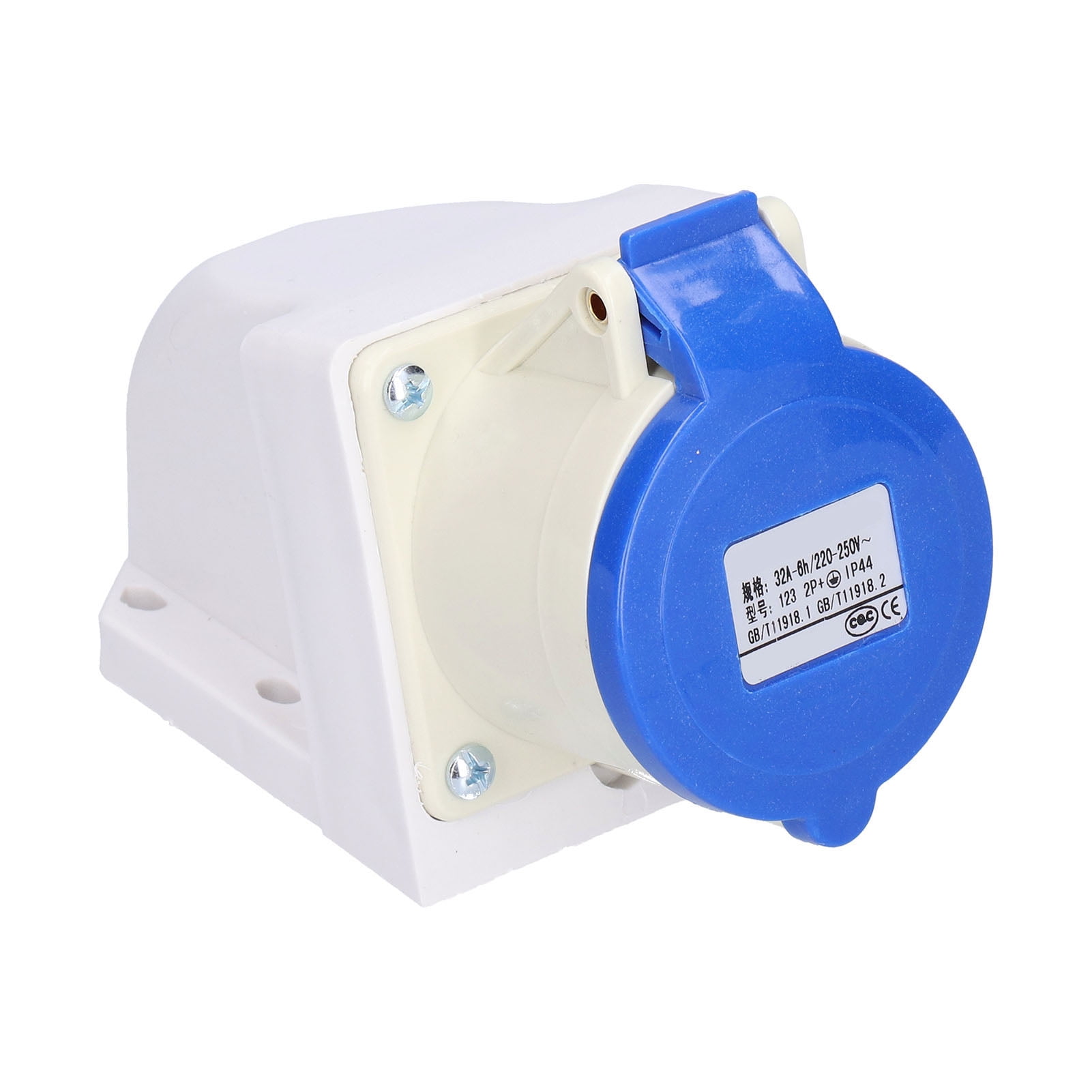 3 Pin Circular Plug, 32A Industrial Connector Socket Grounding PA66