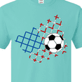 thumbnail image 4 of Inktastic Soccer Ball, Net with American Flag Colors T-Shirt, 4 of 5