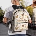 thumbnail image 6 of Honeii Chicken Family Print School Backpack,Casual Lightweight Travel Rucksack Daypack,Backpacks for College High, 6 of 6