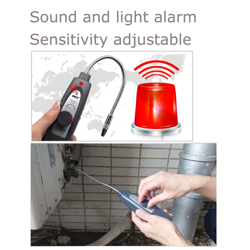 Refrigerant Leak Detector HVAC Halogen Tester With Sound & Light Alarm for Freon Sniffer for w/ Flexible Probe High Sens
