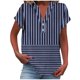 thumbnail image 1 of Vestidos Casuales Para Mujer, Blusas De Mujer De Moda Camiseta informal de manga corta con cuello en V y botones para mujer, 1 of 5