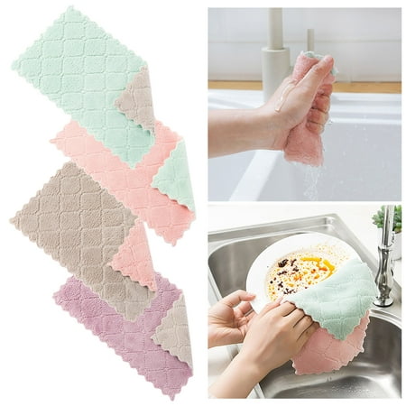 

BTJX Christmas decoration 20PCS Kitchen Rag Does Not Lint Easy To Clean Rag Housework Cleaning Absorbent Thickening Hand Wash Dish Towel