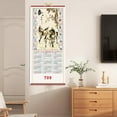 thumbnail image 3 of 2026 Chinese New Year Calendar Year of the Horse Wall Scroll with Flowing Water Design, Faux Rattan Hanging Lunar Calendar for Home Office Decor, Good Luck & Prosperity Gift, 3 of 9