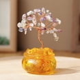 thumbnail image 2 of Small Citrine Crystal Tree, Ngxiha Natural Crystal Healing Stones Tree Ornament Desktop Wealth Attracting Bonsai with Gold Base Gemstone Money Trees Feng Shui Good Luck Home Desk Decor, 2 of 7