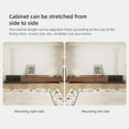 thumbnail image 5 of Extendable 118" Modern TV Stand with 3 Spacious Drawers, Adjustable Length Media Console for Living Room Red Brown/Dark Gray, 5 of 5