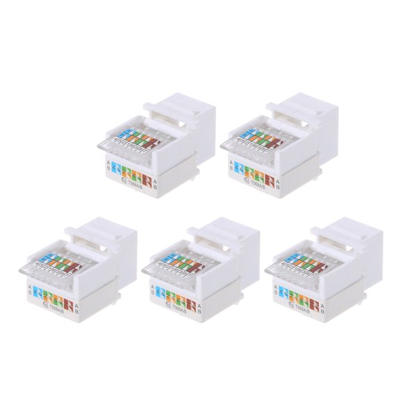 5pcs Tool-free CAT5E UTP Network Module RJ45 Connector Socket Computer Outlet