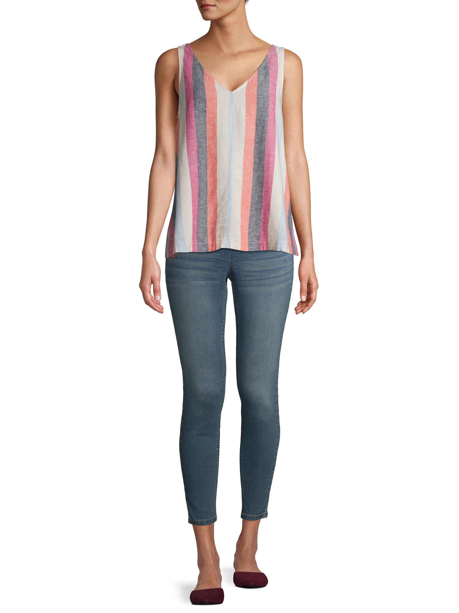 No Boundaries Juniors' Mid Rise Pull-On Jeggings with Rib Waistband