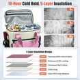 thumbnail image 2 of HOMEYA Backpack Cooler for Women,35 Cans Backpack Coolers Insulated Leak Proof,Waterproof Cooler Backpack Travel Camping Cooler Bag,Pink, 2 of 7
