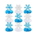 thumbnail image 4 of FVDPWYE 9 Pieces Winter Snowflake Honeycomb Centerpieces for Table for Cabinet Hotel blue, 4 of 8