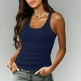 thumbnail image 2 of Bovemsi Silk Camisole Tops for Women Tank Top Round Neck Shaped Vest Sexy Cut Slim Fit Sports Camisoles for Under Clothes, 2 of 4