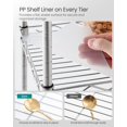 thumbnail image 4 of Bathroom Shelf Storage Rack for Small Space with PP Shelf Liners Removable Hook Extendable Design Silver and Translucent ULGRS, 4 of 8