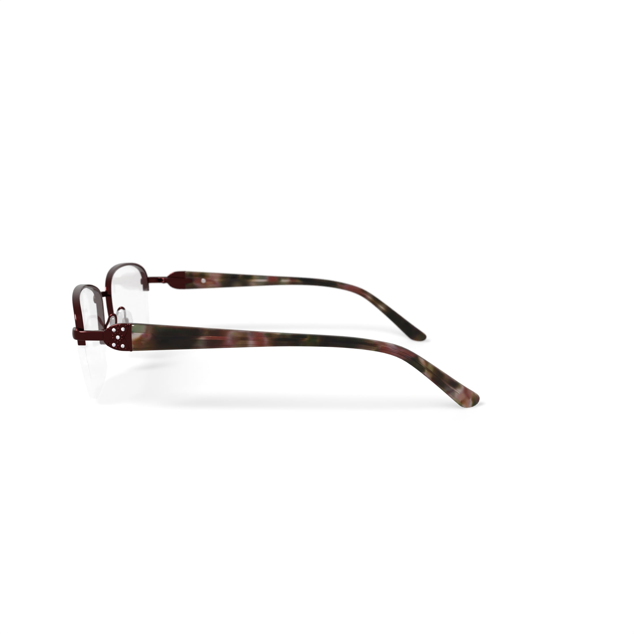 Visage Women's E215 Prescription Eyeglasses with Case, Burgandy