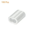 thumbnail image 6 of 100 Pack Aluminum Crimping Loop Sleeve for 1/8" Diameter Wire Rope, Double Ferrule Aluminum Wire Rope Sleeve, 6 of 6