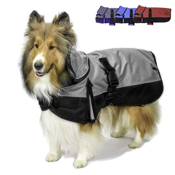 Derby Originals Ruff Pup 1200D Medium Weight Winter Dog Coat with Neck Cover 220g and Harness Compatible Opening