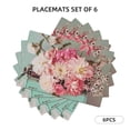 thumbnail image 3 of Placemats Set of 4 / 6, Vintage Typewriter Floral Placemats for Dining Table Indoor/Outdoors Heat Resistant Washable Placemats 18" x 12", 3 of 8