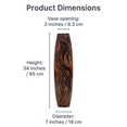 thumbnail image 4 of Leewadee Brown Wood Floor Vase - 34 inch Large Indoor Decorative Accent for Dried Flowers, 4 of 7