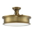 thumbnail image 2 of 3 Light Semi-Flush Mount-Transitional Style With Bohemian And Industrial Inspirations-9.25 Inches Tall By 16 Inches Wide-Warm Brass Finish Savoy House, 2 of 6