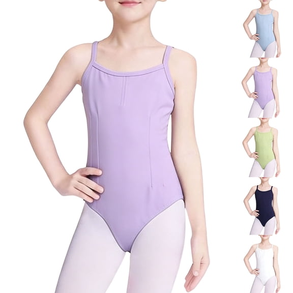 Miluxas Girl's V-Front Camisole Dance Leotard White 14-15Years